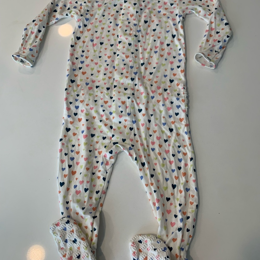 Magnetic Me White and Pink Footie One Piece